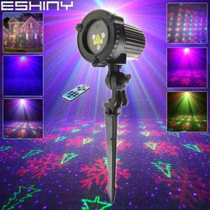 Outdoor WF RG/RGB Laser statische Stars Schneeflockenprojektor Landschaft Weihnachtsstätte Light Party House Wall Tree DJ Effekt Z16N6 HKD230812