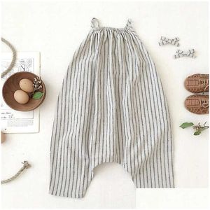 Tulumlar Soor Ploom Kids Kızlar Yaz Summer Sleeless Vinatge Yüksek Kaliteli Çocuk Marka Giysileri Kız Moda Tulum 210619 DROP DELIV DH6HI