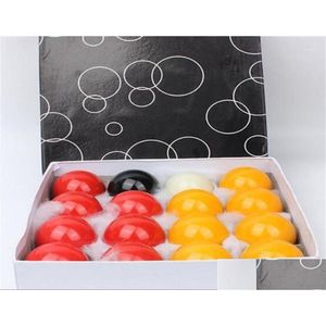 Billiard Balls 30Mm 16Pcsset Red Yellow Snooker Pool Eight Ball Balls12989435 Drop Delivery Sports Outdoors Leisure Games Dhwjc