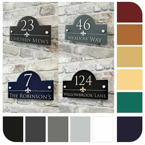 Decorazioni da giardino personalizza il numero moderno della porta / indirizzo in vetro acrilico Acrilico Outdoor House Sign 230812