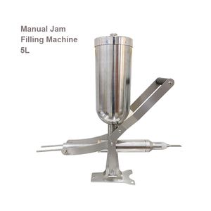 Manual Jam Filling Cream Filler 5L Stainless Steel Bread/ Puffs Chocolate Juice Sauce Filling Machine With 3 Nozzle Mold