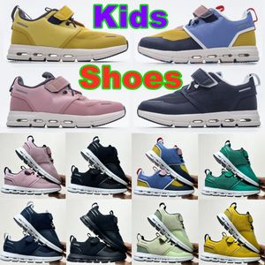 On Running Cloud Shoes toddler Kids Sneakers Federer Designer boys girls Clouds Workout And Cross Trainning Shoe Runner Black White Blue Sports Trainers