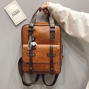 Школьная сумка против кражи рюкзаков ученики коричневые школьные сумки для девочек -подростков водонепроницаемый винтажный ноутбук