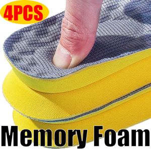 Shoe Parts Accessories 4Pcs Soft Latex Memory Foam Insoles Women Men Sport Running Foot Support Pad Breathable Orthopedic Feet Care Insert Cushion 230812