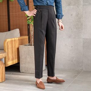 Abiti da uomo 2023 in stile britannico autunno solido affari casual pantaloni abiti abbiglia