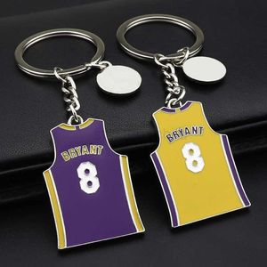 Keychains Lanyards kreative doppelseitige 8/24 Jersey Keychain Souvenir Anhänger Key Chain Basketball -Fan Schmuck Basketball Liebhaber Schmucksgeschenk