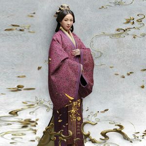 Film TV -trend Ancient Costume Three Kingdoms Secret samma stil Hanfu Qin Dynasty Women Cotton Hemp Queen Performance Garment