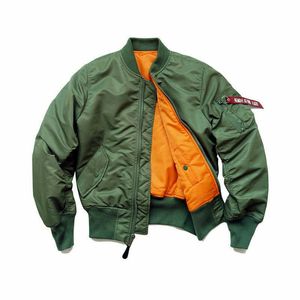 Męska kurtka swobodna unisex zimowa płaszcz mężczyźni Wojskowy mężczyzna armia męska MA-1 Lot Flight Bomber Jacket Baseball Varsity College Pilot Siły powietrzne