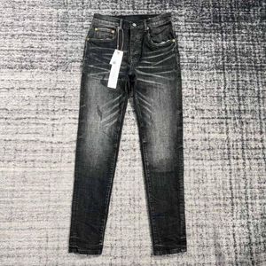 Män jeans män svart retro sim fit casual denim