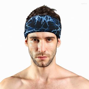 Bandanas 1pc Headband Sweat Bandage Sport Head Hair Band Workout Tennis Fitness Jog Basketball Running Sweatband Women Men