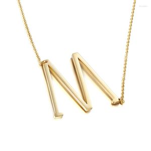 Pendant Necklaces Large Gold Color Letter Necklace For Women Christmas Friends Party Gifts A B C L M Alphabet Charms Choker Drop