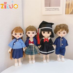 Dolls 112 BJD for Girls 16cm Princess Dress Up Cute Mini Doll Suit Clothes Accessories Toys Children Birthday Gifts 3 Years Old 230811