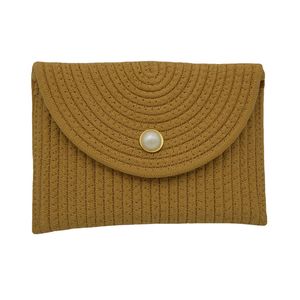 Waist Bags 2023 Women S Pearl Accessories Cotton Rope Fashion Casual Woven Envelope Bag Shoulder Diagonal Beach 230812