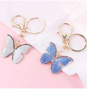 Keychains Lanyards Wind Butterfly Key Ring Super Fairy Temperament Versatile Retro Trend Keychain Simple Key Holder Couple Backpack Accessories