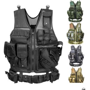 Tactical Vests Wholesale Durable Equipment Molle Vest Hunting Armor Suit Gear Airsoft Paintball Combat Protective Cloth For Cs Warga Dhl9W