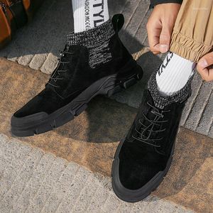 Boots 2023 Men's Snow Winter Winter теплые носки для шнурки без скольжения осень и рабочая обувь