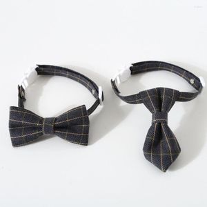 Hundkläder husdjurstillbehör för hundar katter bowtie brittisk stil valp pläd slips utbrott bowknot krage liten katt gentleman dräkt