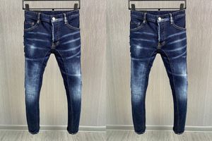 Italienska mode Europeiska och amerikanska mäns avslappnade jeans avancerade tvättade handpolerad kvalitet Optimerad A6081