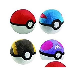 Şükran Günü Oyuncakları Malzemeler TV Peluş Oyuncak L Poke Ball Collection 4pc Set Greatball Traball Masterball 5 inç Drop Dyive Dhnkm