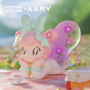 Blind Box Hitta Unicorn Aamy Picnic with Butterfly Series Blind Box Spring Manga Kawaii Action Figures Mystery Birthday Present Kid Toy 230811