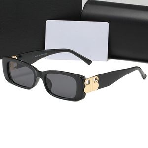 Luxury Retro Designer black rectangle sunglasses for Men and Women - High Quality BA Glasses for Sport and Driving with Box (0096)
