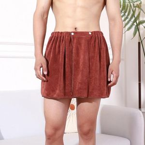 Men's Sleepwear Arrival Men Microfiber Skirt Bathrobe Swimming Beach SPA Shower Bath Towel With Pocket Wholesale Drop S!!!