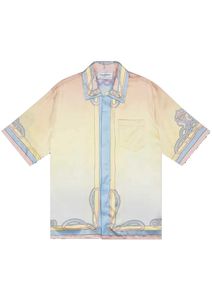 Ny Casablanca Designer Silk Shirt 24SS Tennis Club Style Shirt Palace Colorful Cloud Unisex Par Casual Shirt Top Quality Fashion Top Casablanc