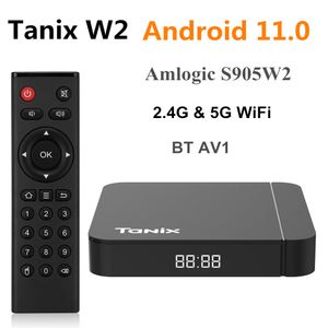 Tanix W2 TV Box Android 11 AMLOGIC S905W2 2G16G 4G 32G 64G TVBOX 3D AV1 BT 2.4G 5G WIFI 4K HDRメディアプレーヤーセットトップボックス