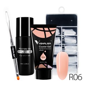 Ногтевой лак Venalisa Poly Glain Kit Kit Design Design Building Gnile Gel Acryl Transparent Crystal Coumuflage Set Nail Extend Jelly Gel Prol 230811