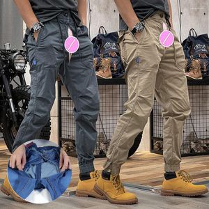 Pantaloni maschili sexy a doppia cerniera a doppia cerniera aperta cargo vintage primavera estate di grandi dimensioni slim codels casual sesso esterno maschio