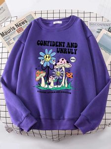 Confident And Unruly Attitude Determines Direction Hoodies Loose Brand Tops Thermal Fashion Women Hoodie Fleece Soft Girl Hoodie HKD230725