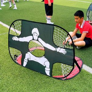 Balls Children's Football Goal Foldable Kids Target Net Portable Mini Folding Soccer Training 230811