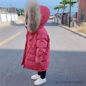 Jackets Girls Kids Down Coat Jacket Overcoat Cotton Plus Thicken Winter Warm Sports Children's Clothing R230812