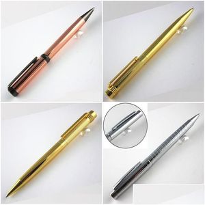 Ballpoint Pens Monte Mount Luxury Fl Metal Pen 0.7Mm Black Ink Gel Stationery Business Office Signing Supplies Gifts Drop Delivery S Dh1Bm