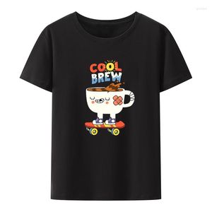 メンズTシャツクールな醸造グラフィックプリントTシャツ面白いティースタイルのストリートファッションパターン衣類男性服コシュルキ通気性ブラウス