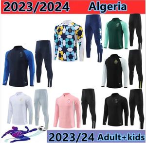 23 24 Algerie Mens Kids Football Tracksuit Jersey Kit Men Training Suit Succer Trougsuits Stowerement Foot Chandal Futbol Stuff Studs