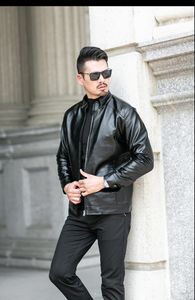 Men's Jackets Fall Winter Stand Collar Pu Imitation Black Leather Mens Large Size Overcoat Motorcycle Jacket Brown 230812