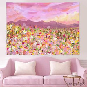 Tapestries Scenery Tapestry Wall Hanging Decoration Pink Room Decor Aesthetics Tapestry Dorm Home Decor Backdrop Cloth R230812