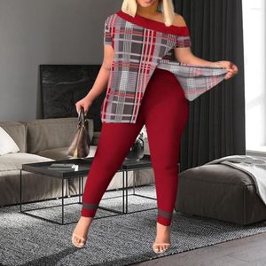 Женские брюки с двумя частями 2pcs/set ouckw outhaborting sportwear Летняя писем для печати.