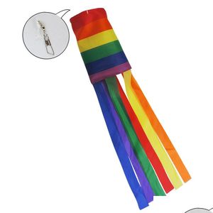 Bandiere bandiere arcobaleno Windsock Weather Vane Flag gay LGBT DECORAZIONI DELLA FAZIE DELLA CONSEGNA 30 X DELLA CONSEGNA DELLA CONSEGNA CASA DELLA CASA DELL'AMPIERA