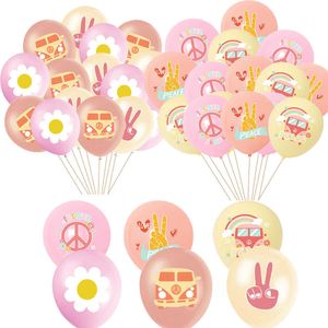 Decoration 15pcs Hippie Two Groovy Bus Balloons For Themed Kids Birthday Decoration Wedding Supplies