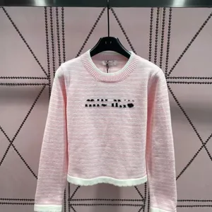 2023 New Street Style Long sleeved Knitted Wool Heavy Industry 3D Embroidery Knitted 3D Embroidery Long sleeved Sweater Popular