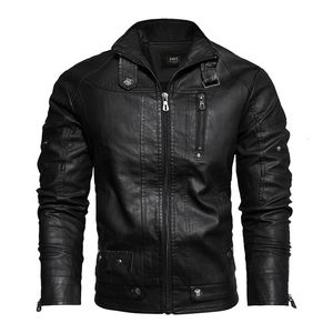 Giacche da uomo giacca da moto da uomo autunno inverno maschio faux pu pelle in pelle casual motociclista pile zipper clikece cltohing b01612 230812