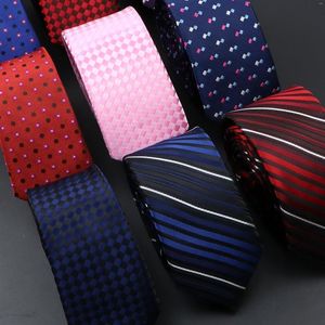 Bow Ties Classic 5cm Striped Dot For Men Fashion Jacquard Slim Blue Black Necktie Mens Suit Shirt Daily Wear Cravat Accessories Gift