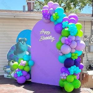 Andra evenemangsfestleveranser 1 Set Kids Birthday Balloon Arch Tiffany Blue Light Green Purple Garland för baby shower pojkar dekorationer 230812