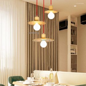 Подвесные лампы Nordic Hanglamp Wood Led Restaur