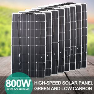 Chargers 800W Flexible Solar Panel 100W 8PCS Waterproof 200W 300W 400W 500W 600W 1000W 12V Povoltaic for Camping China 230812