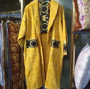 Мужская одежда для сонной одежды мужская женская халат халат Шалл воротниц хлопок мягкий пушистый дизайнерский дизайнерский бренд роскошный винтажный банираб пижама унисекс любители заправки.