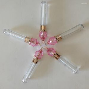 Bottiglie di stoccaggio all'ingrosso cosmetico posa magia rosa tubi lucidalabbra pacchetti di lebbro vuoto tubo di lucidala bottiglia riutilizzabile