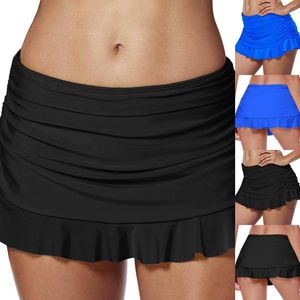 Active Shorts Women's Swirt Swirt o wysokim poziomie krotnie kostium kąpielowy Zbudowany w dnach dla kobiet sportowych jogi